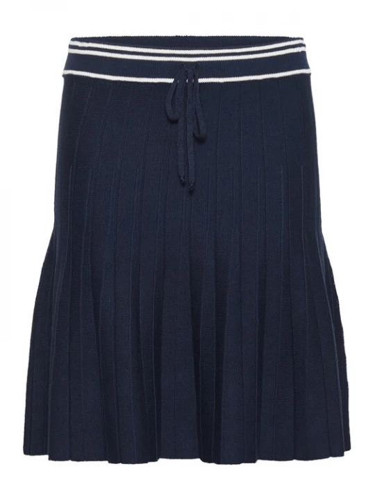 Foto van product Cream Rok 'CRVillea' donkerblauw / wit