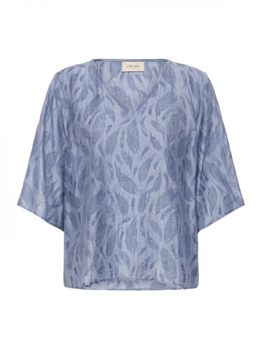 Foto van product Cream Shirt 'Loui' blauw gemêleerd / grijs