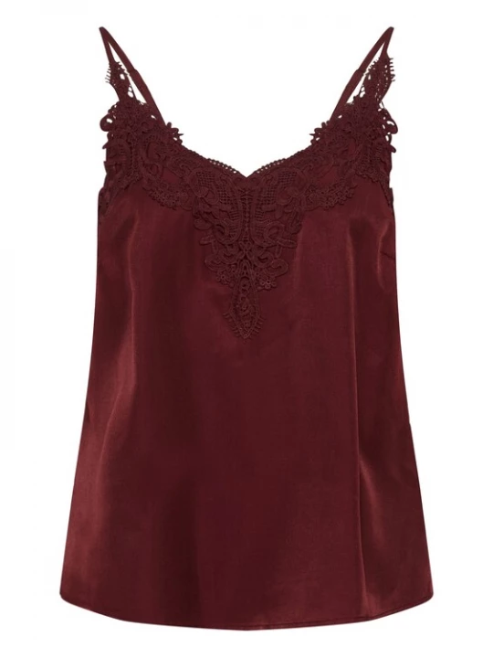 Foto van product Cream Top 'Anna' bordeaux