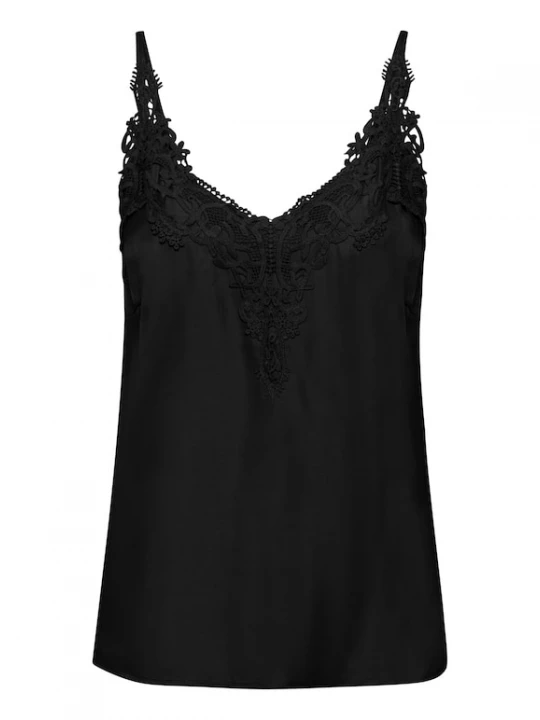 Foto van product Cream Top 'Anna' zwart