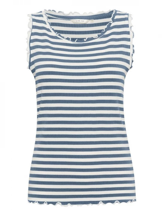 Foto van product Cream Top 'CRRibba' hemelsblauw / offwhite