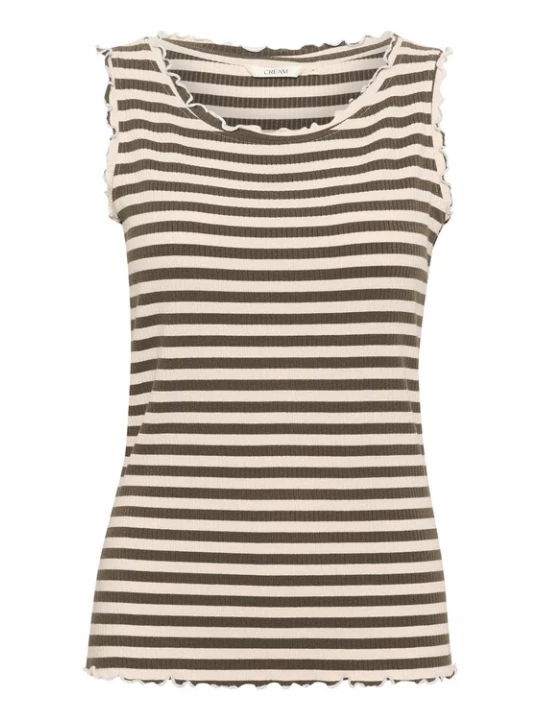 Foto van product Cream Top 'Ribba' beige / zwart