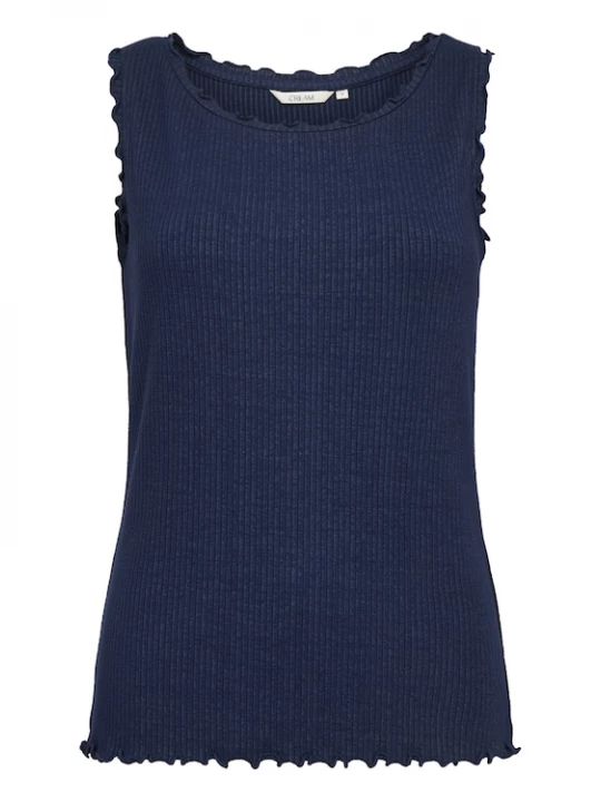 Foto van product Cream Top 'Ribba' navy