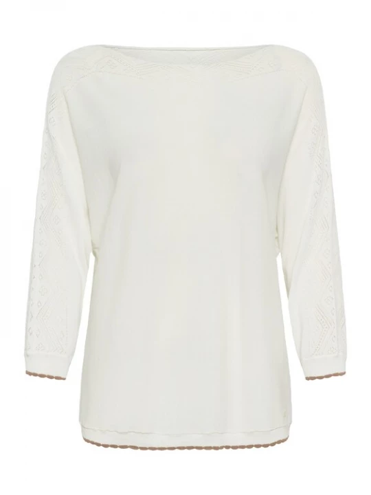 Foto van product Cream Trui 'CRDesten Batwing' wit