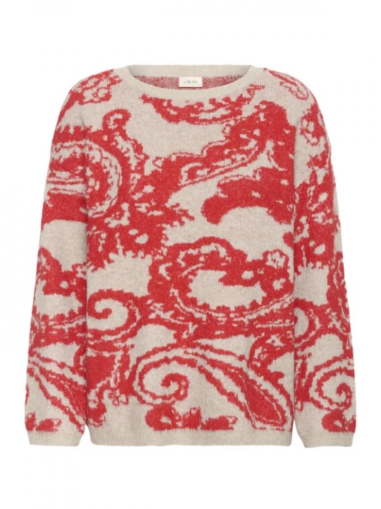 Foto van product Cream Trui 'CRTemikka' beige / rood