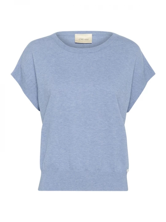 Foto van product Cream Trui 'Dela' blauw gemêleerd