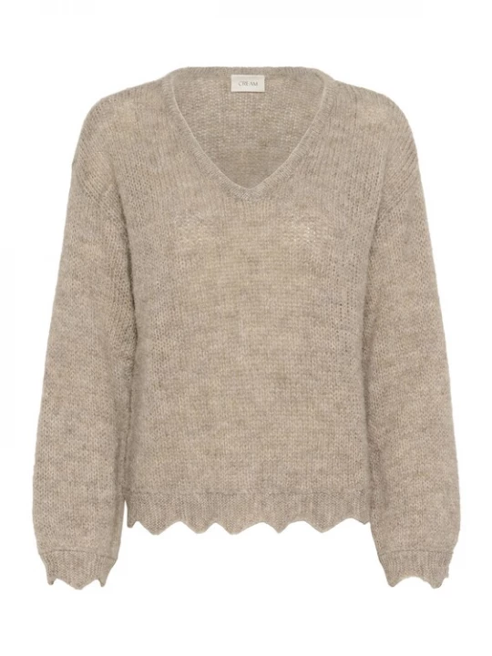 Foto van product Cream Trui 'Niso' beige gemêleerd