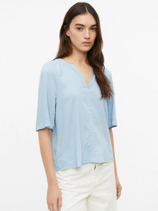 Foto van product Crepe blouse in viscosemix s.Oliver blauw