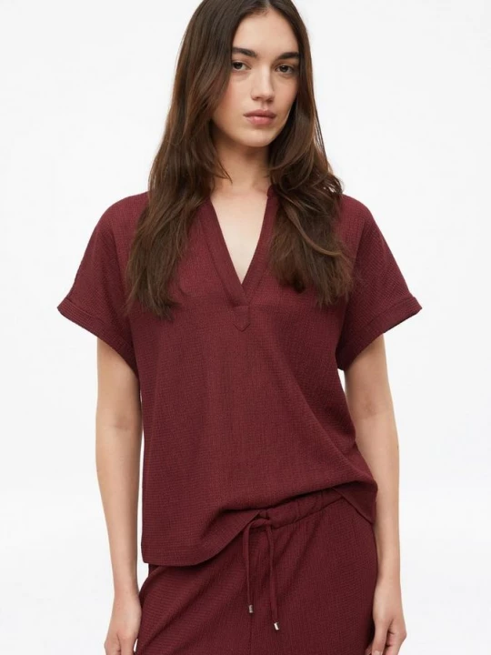 Foto van product Crêpe jersey T-shirt s.Oliver rood