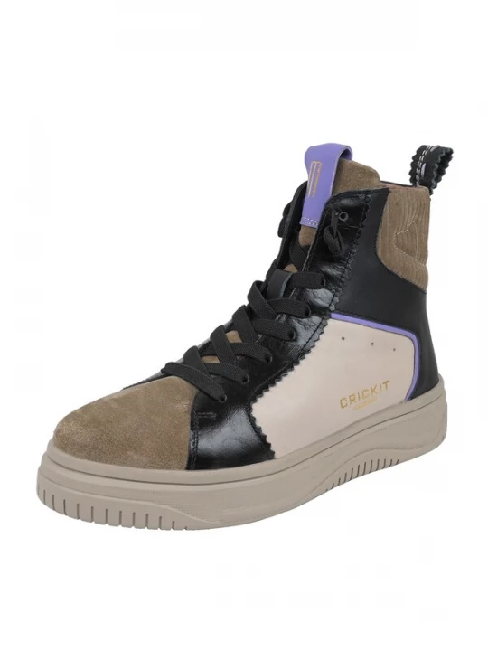Foto van product Crickit Sneakers hoog ' SOLE ' beige / taupe / zwart