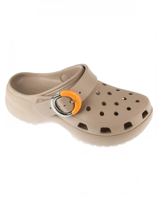 Foto van product Crocs Clogs 'Classic Platform Dipped Buckle Clog' beige