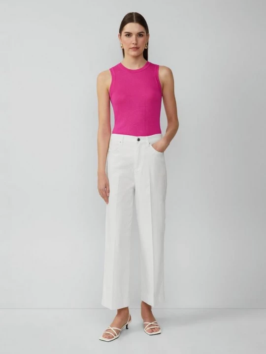 Foto van product Cropped broek / regular fit / high rise / wide leg s.Oliver crème