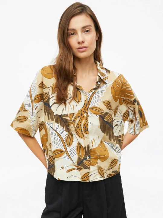 Foto van product Cropped katoenen blouse met vleermuismouwen s.Oliver