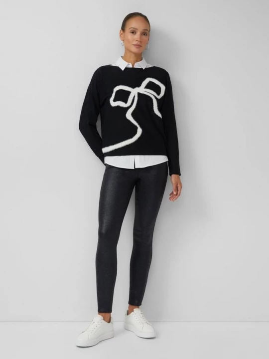 Foto van product Cropped skinny fit broek met een glanzend effect s.Oliver zwart