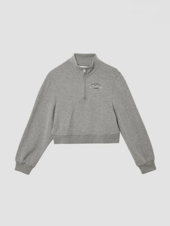 Foto van product Cropped sweatshirt met opstaande kraag en rits s.Oliver grijs