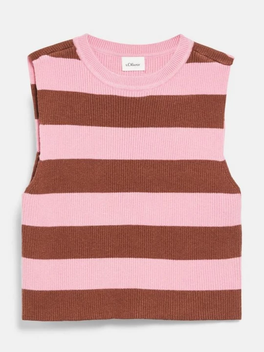Foto van product Cropped top van geribbeld breiwerk in een viscosemix s.Oliver