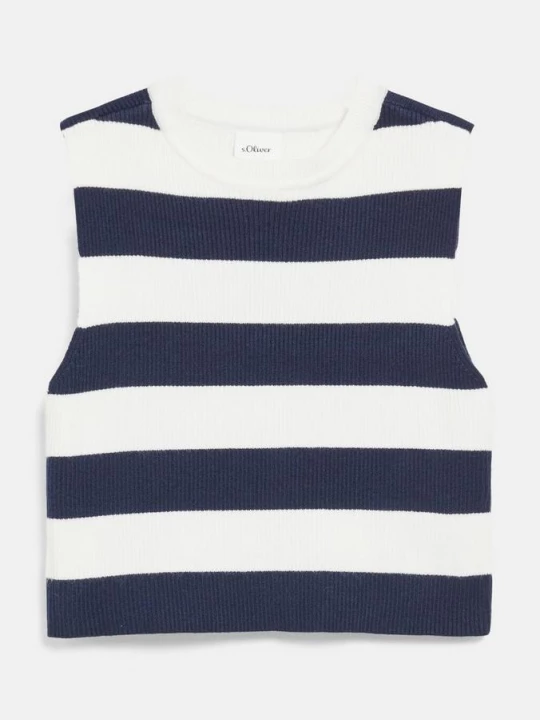 Foto van product Cropped top van geribbeld breiwerk in een viscosemix s.Oliver