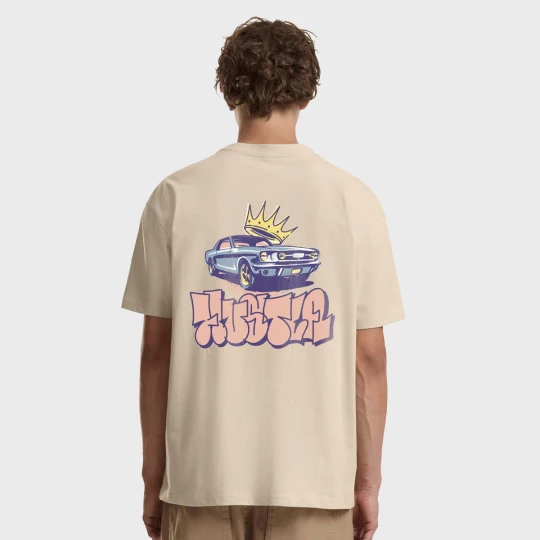 Foto van product Crown Car Oversize Tee Mister Tee beżowy
