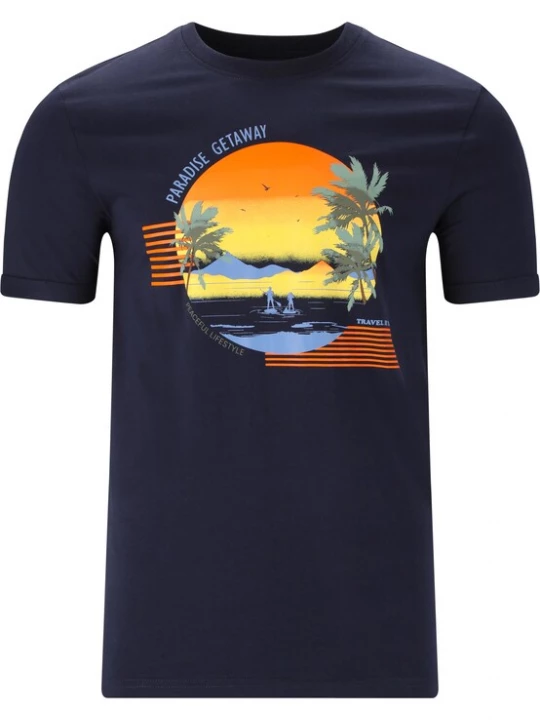 Foto van product Cruz Shirt 'Flair' donkerblauw / gemengde kleuren
