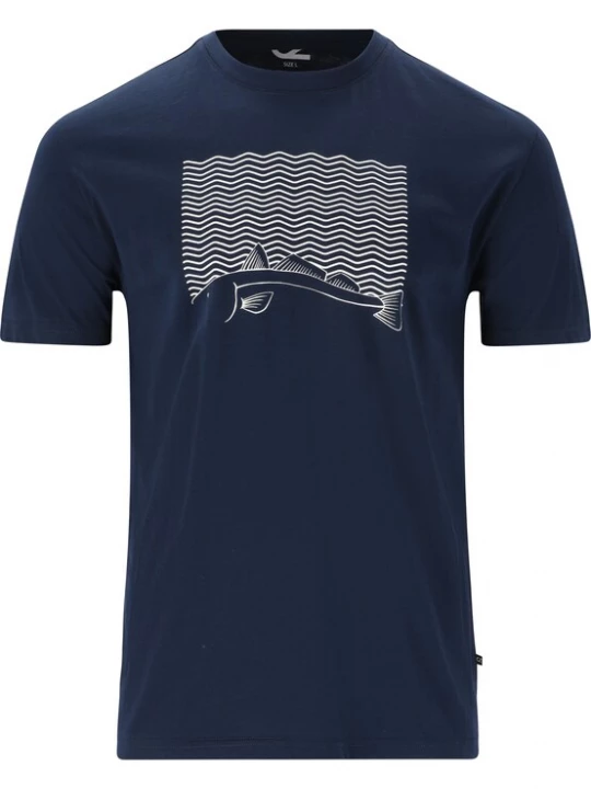 Foto van product Cruz Shirt 'Gander' donkerblauw / natuurwit