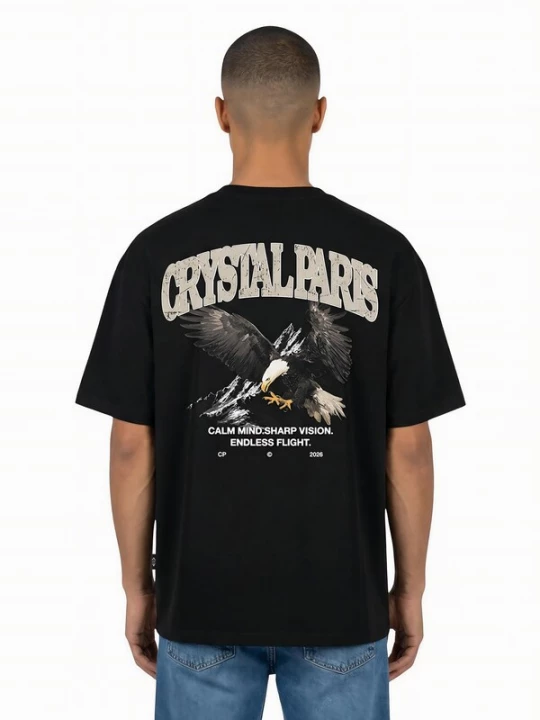 Foto van product Crystal Paris Shirt 'Eagle' zwart