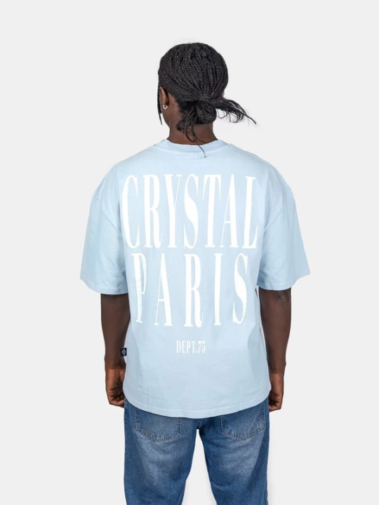 Foto van product Crystal Paris Shirt 'Face' lichtblauw
