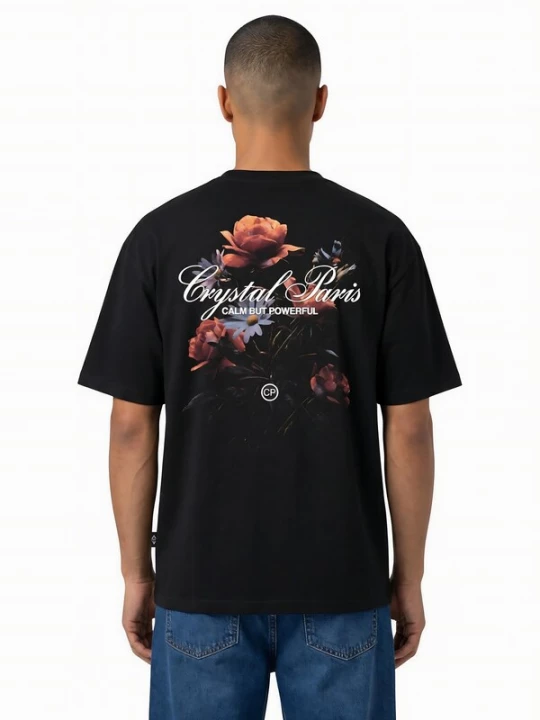 Foto van product Crystal Paris Shirt 'Flower' zwart