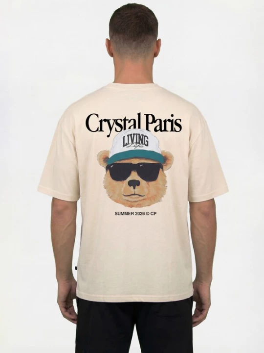 Foto van product Crystal Paris Shirt 'Living Life' lichtbeige