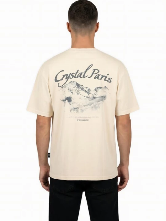 Foto van product Crystal Paris Shirt 'Peace' offwhite