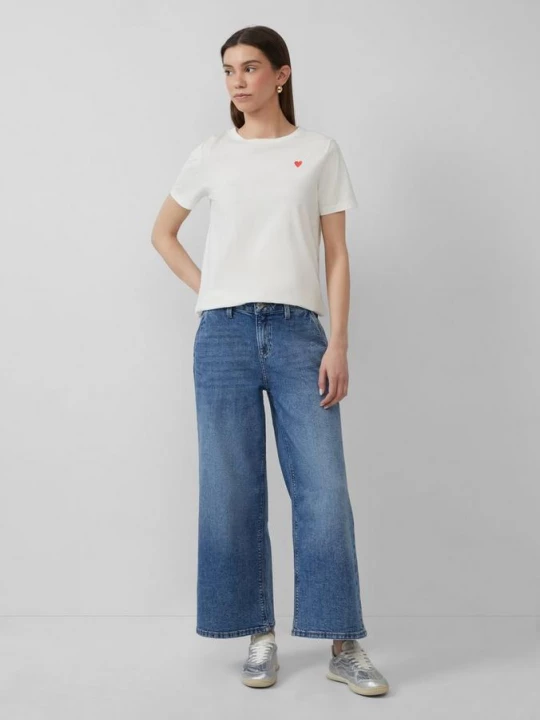 Foto van product Culotte Catie / slim fit / mid rise / wide leg QS blauw