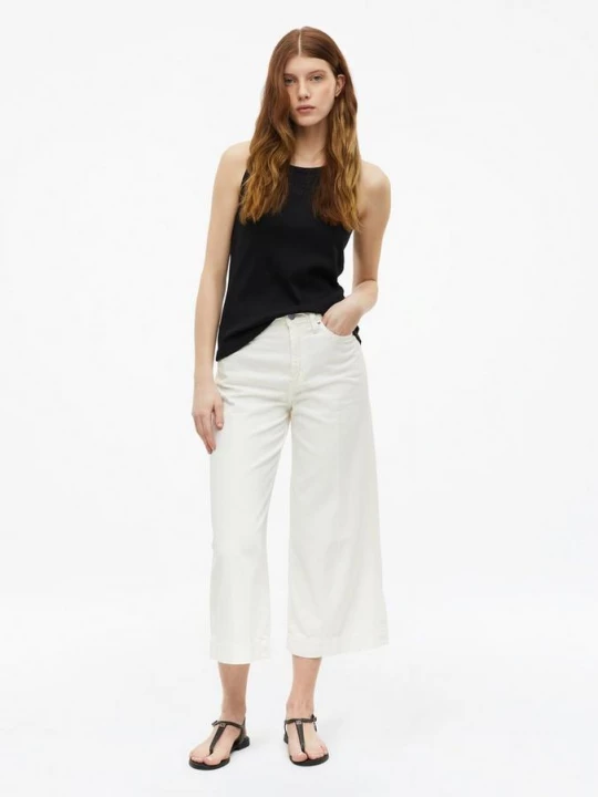 Foto van product Culotte jeans Suri / Regular Fit / Hoge taille / Wijde pijpen / Ongeverfd s.Oliver beżowy
