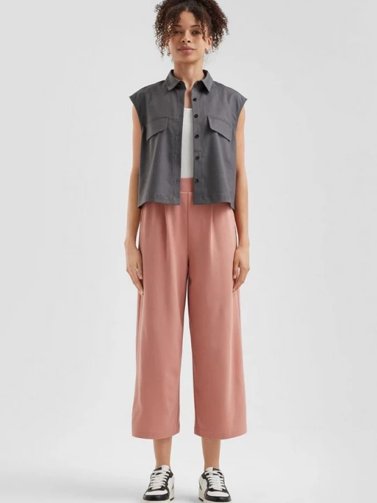 Foto van product Culottes gemaakt van interlock jersey QS roze