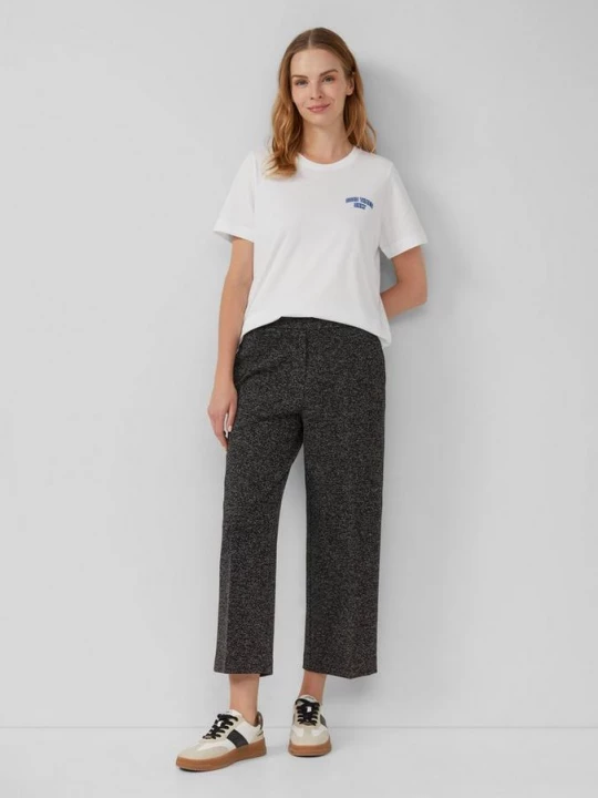 Foto van product Culottes in een gemêleerde look met een elastische tailleband s.Oliver zwart
