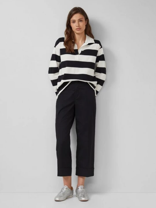 Foto van product Culottes met hoge taille en omslag s.Oliver zwart