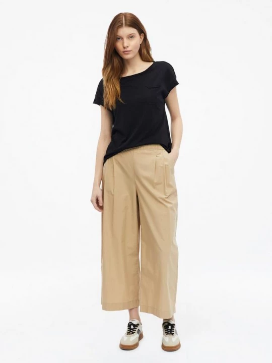Foto van product Culottes met plooien en extra wijde pijpen s.Oliver beżowy