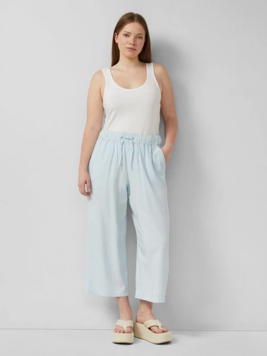 Foto van product Culottes van viscose met elastische tailleband QS blauw