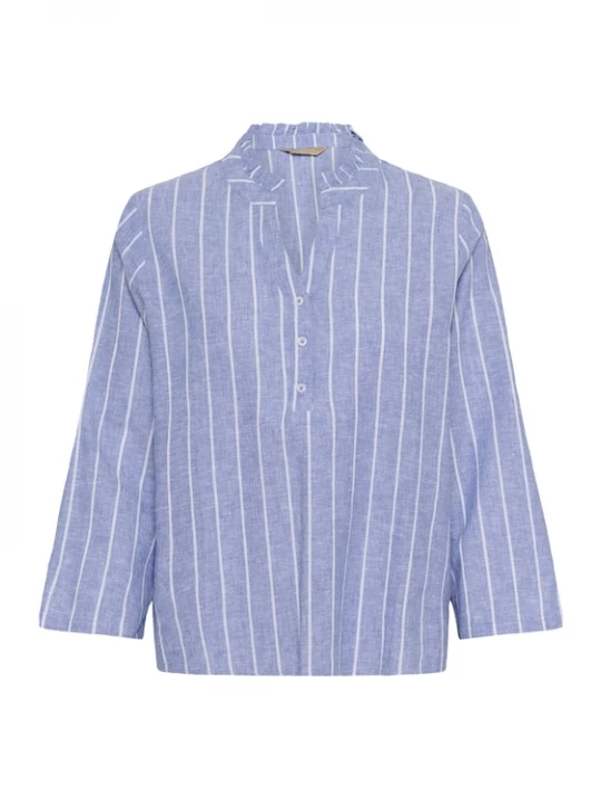 Foto van product CULTURE Blouse 'Arletty' blauw gemêleerd / wit