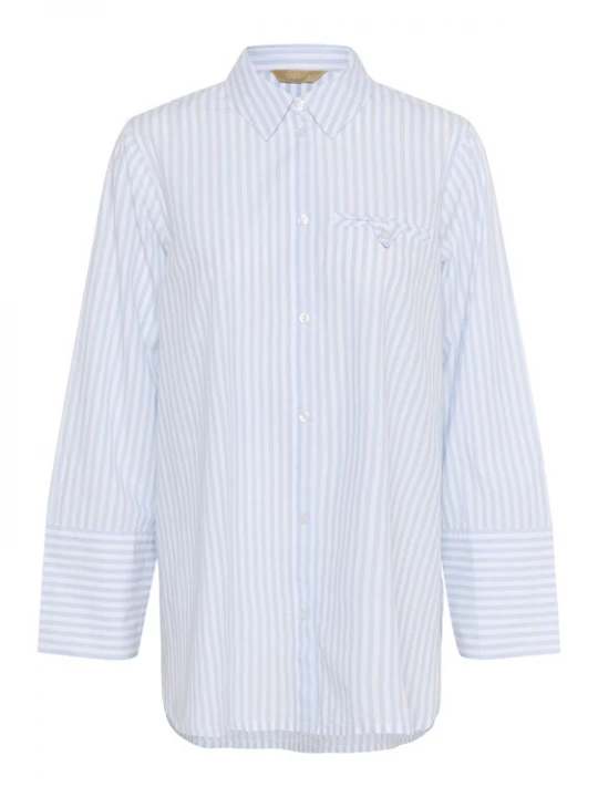 Foto van product CULTURE Blouse 'Beha' lichtblauw / wit