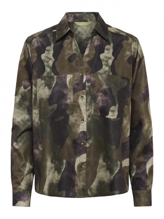Foto van product CULTURE Blouse 'CUCamuna' kaki / olijfgroen / donkergroen / donkerlila