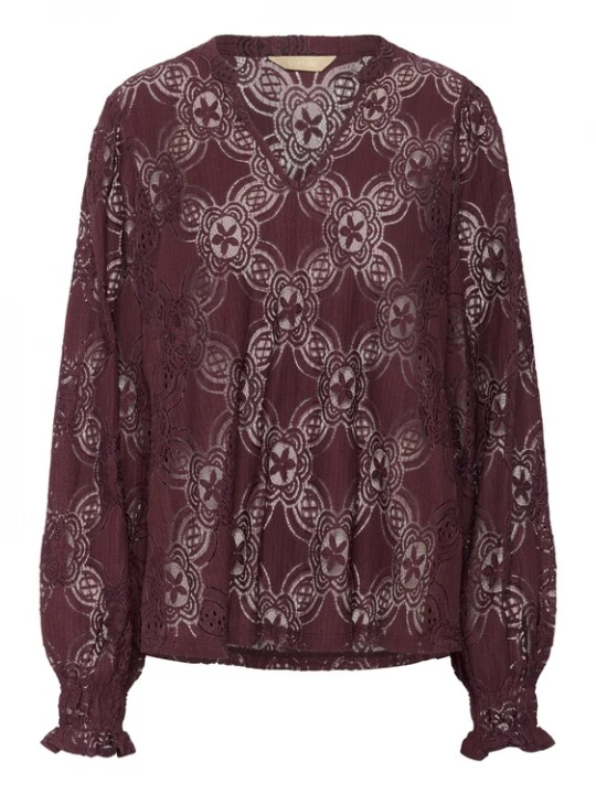 Foto van product CULTURE Blouse 'CUOlu' wijnrood