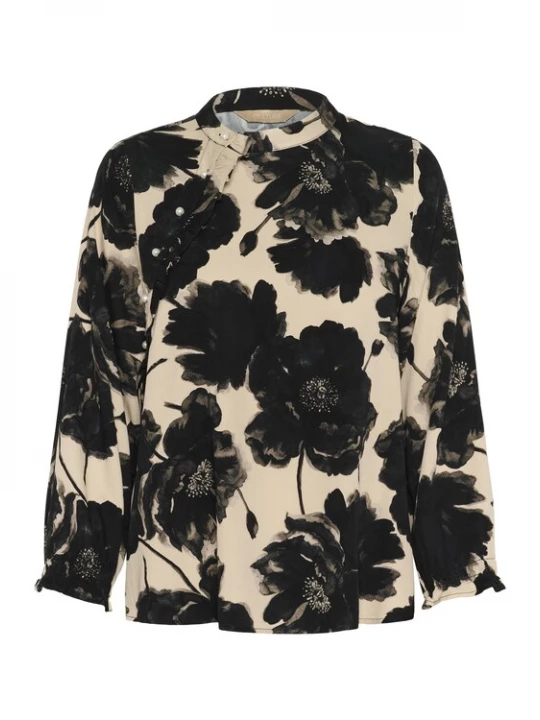 Foto van product CULTURE Blouse 'CURachel Elitha' beige / zwart