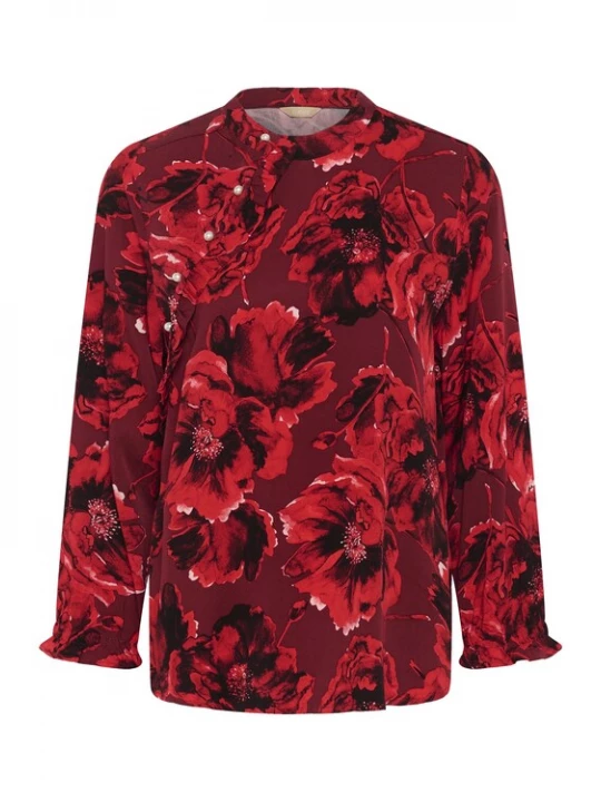 Foto van product CULTURE Blouse 'CUrachel Elitha' pastelroze / rood / zwart