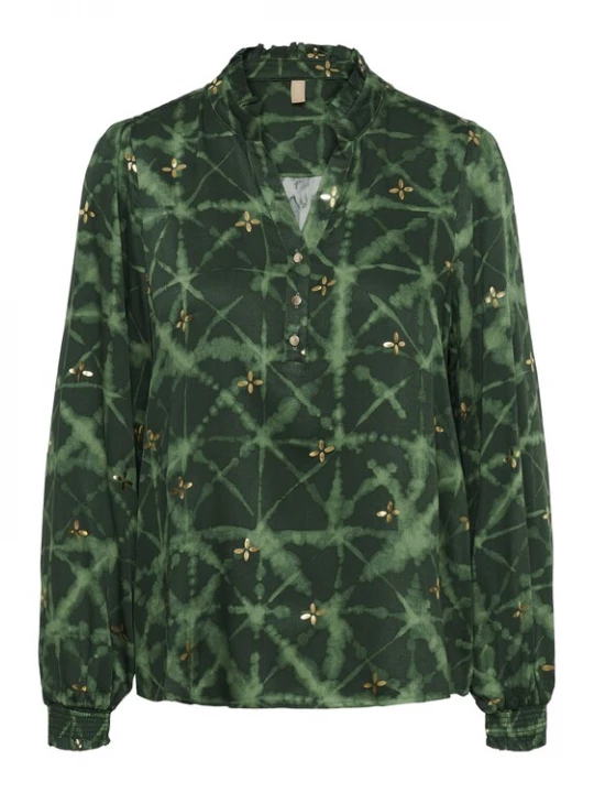 Foto van product CULTURE Blouse goud / lichtgroen / donkergroen
