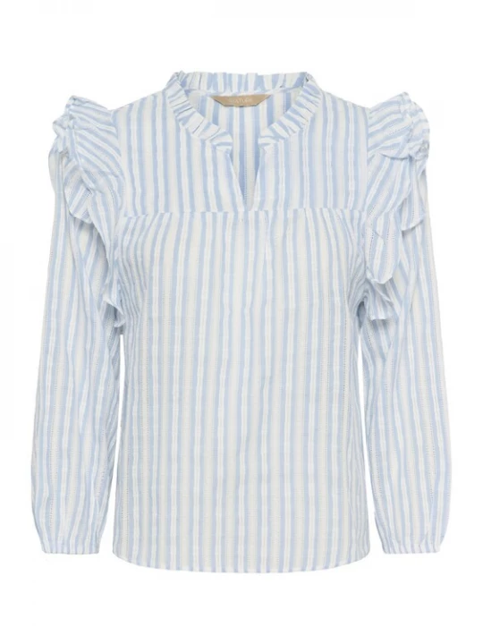 Foto van product CULTURE Blouse 'Hena Shadia' smoky blue / wit