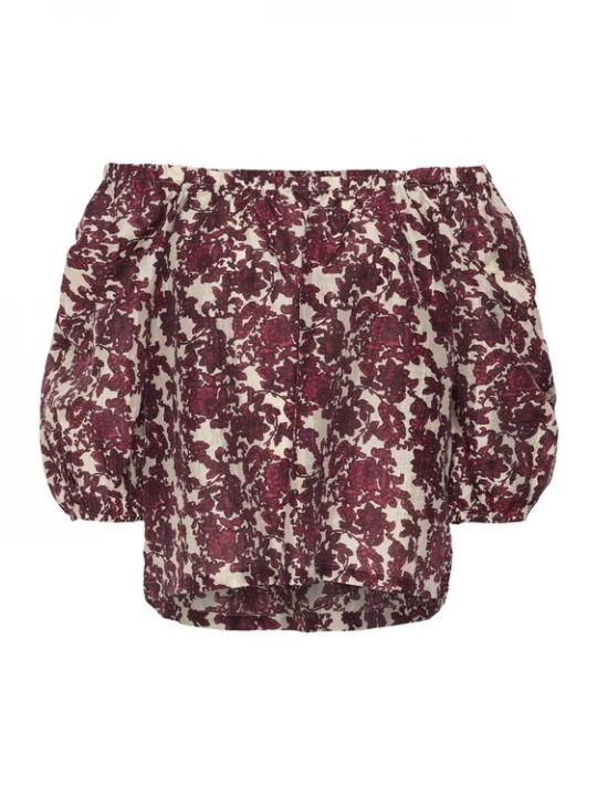 Foto van product CULTURE Blouse 'Melody' beige / rood