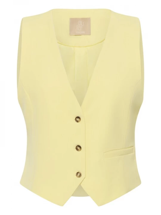 Foto van product CULTURE Bodywarmer 'Nalina Clara' lichtgeel