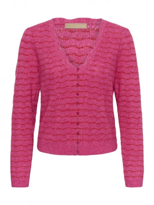 Foto van product CULTURE Gebreid vest 'CUamera Julietta' pink