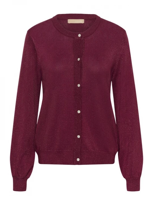 Foto van product CULTURE Gebreid vest 'CUFay' wijnrood