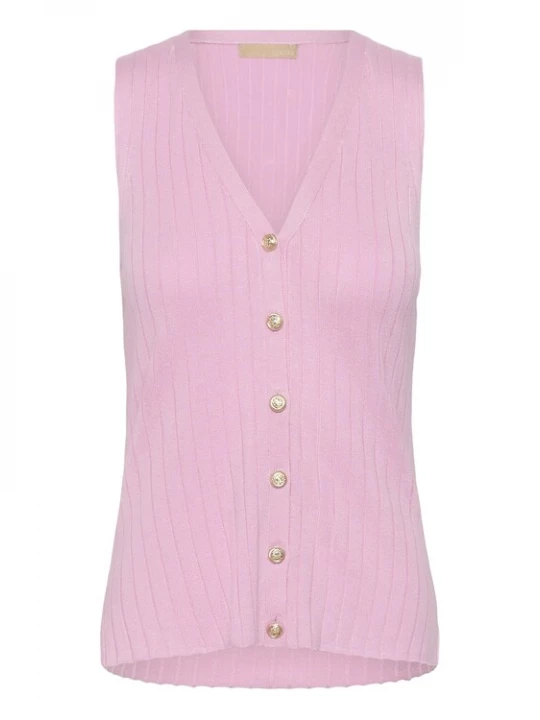 Foto van product CULTURE Gebreide bodywarmer 'CUSophi Annemette' rosa