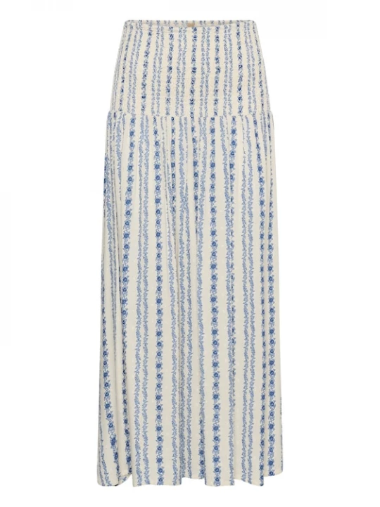 Foto van product CULTURE Rok 'CUHollie' beige / hemelsblauw